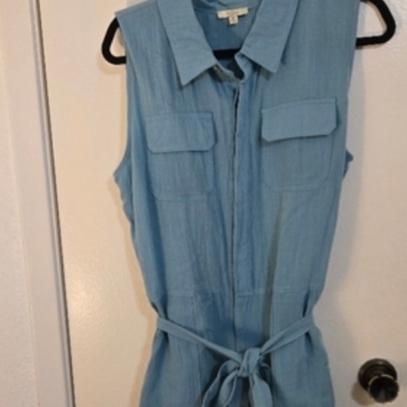 Kori Light Blue Sleeveless Jumpsuit - Picture 1 of 5